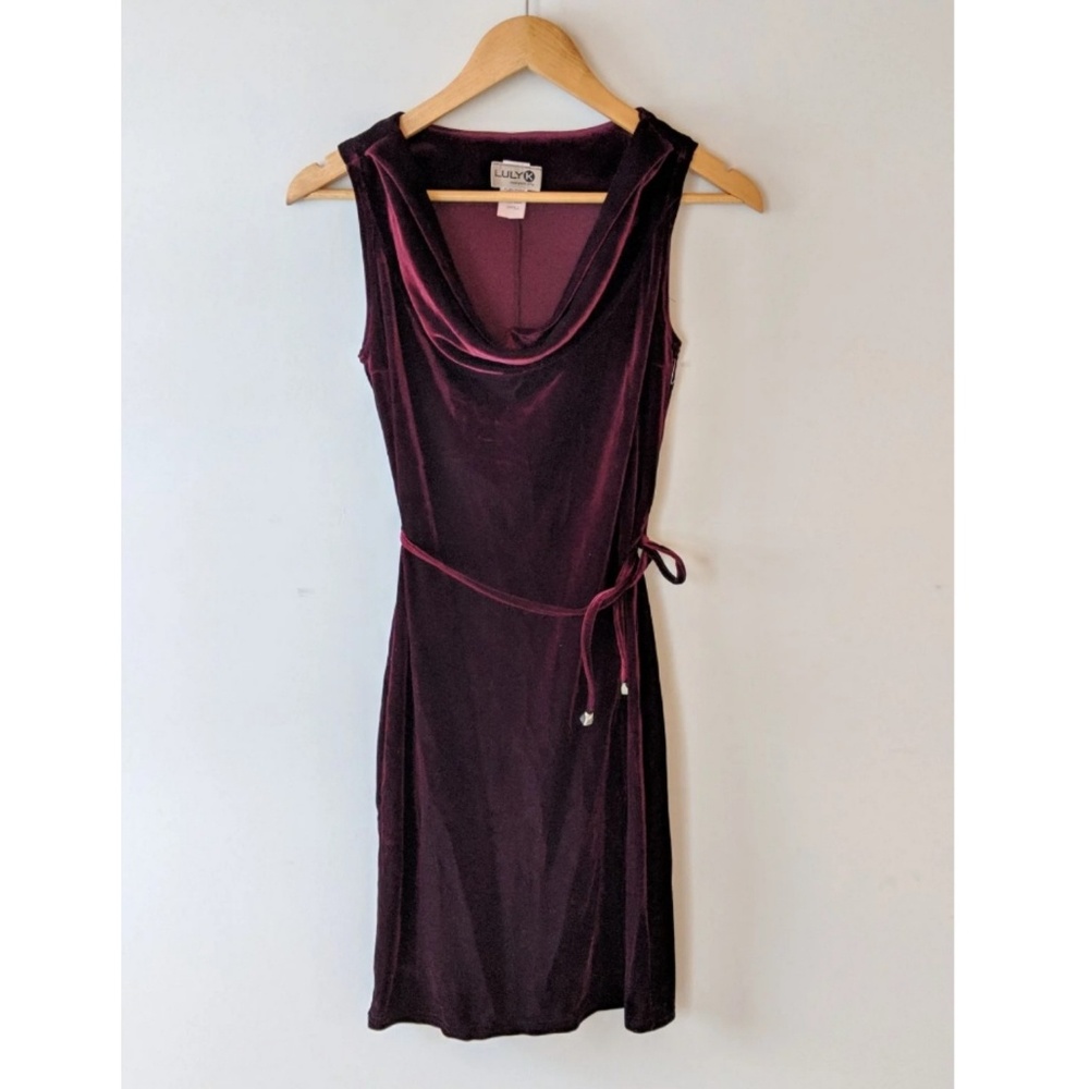 Burgundy Velvet Dress